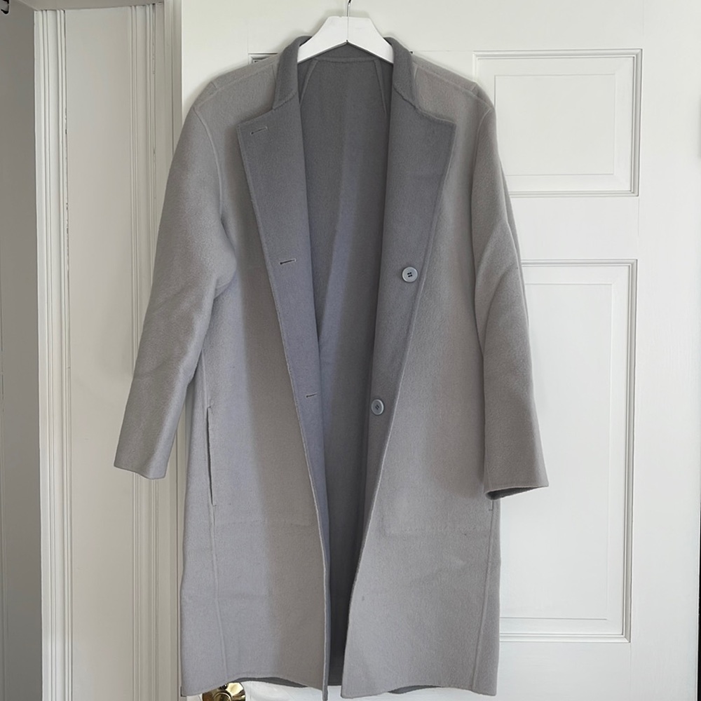 Theory Double Face Wool Bi Color Wool Coat - image 1